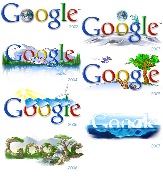 День Земли (Логотипы Google)