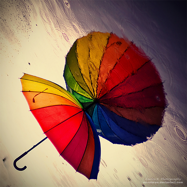яркий зонтик